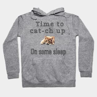 Time to cat-ch up on some sleep Hoodie